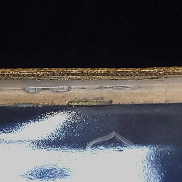 Antique French Julien Opalescent Glass Dish Birds & Floral Metal Rims & Handles - Picture 13 of 13